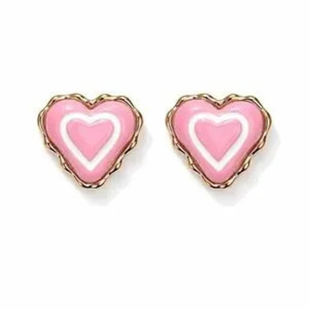 ?? Pink Love Heart Earrings ??